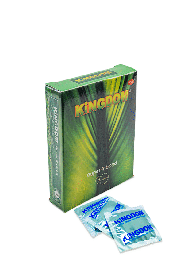 Kingdom Super Ribbed condom pack of 3 pcs